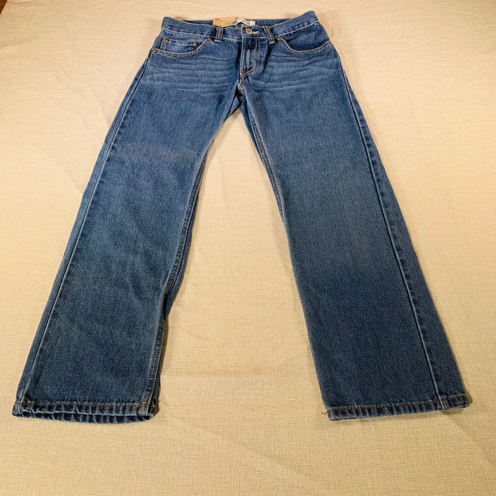 New Levi's 505 Straight Fit Kids Jeans Size 12 REG W26 L26 Blue‎